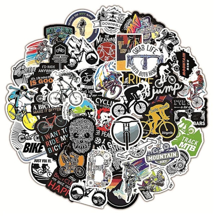 Set 50 stickere decorative multicolor pentru laptop skateboard bicicleta bagaj 10x15cm