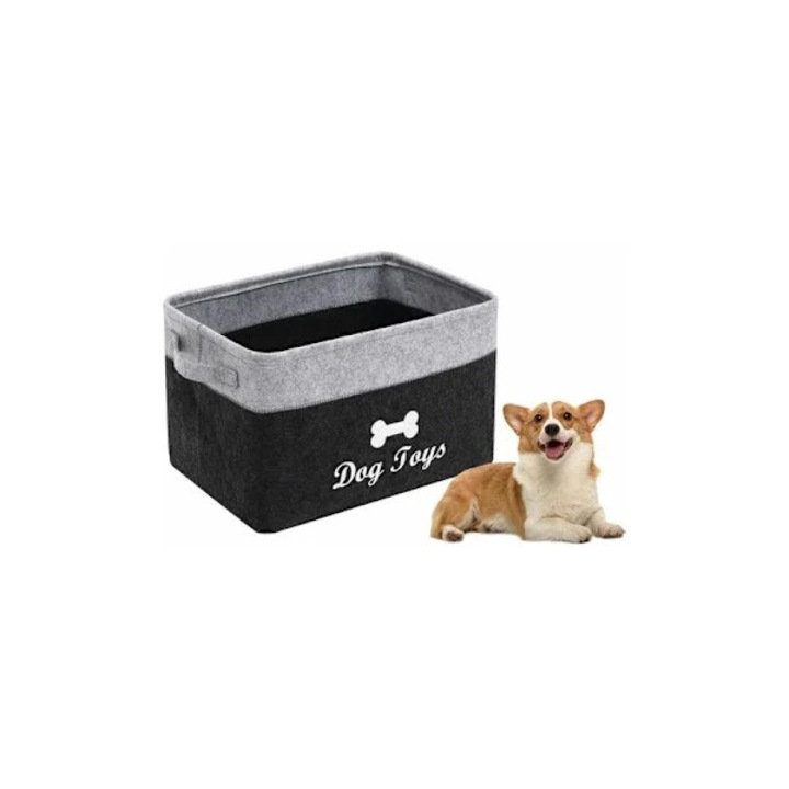 Cutie depozitare pentru animale, filtru, gri negru, cu maner