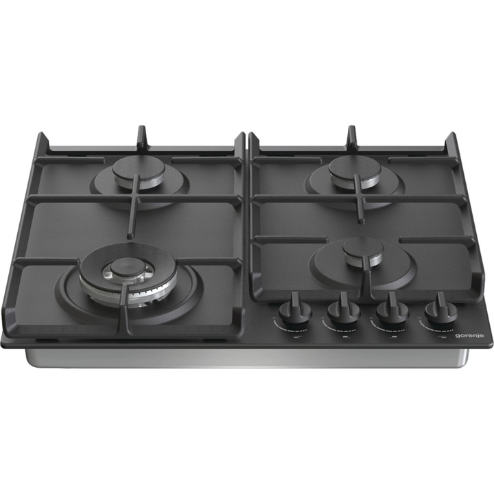 Gorenje GW641BFB fekete, beépíthető, gáz, főzőzóna: 3 +1 wok égőfej, beépíthető méret: 56cm, főzőlap