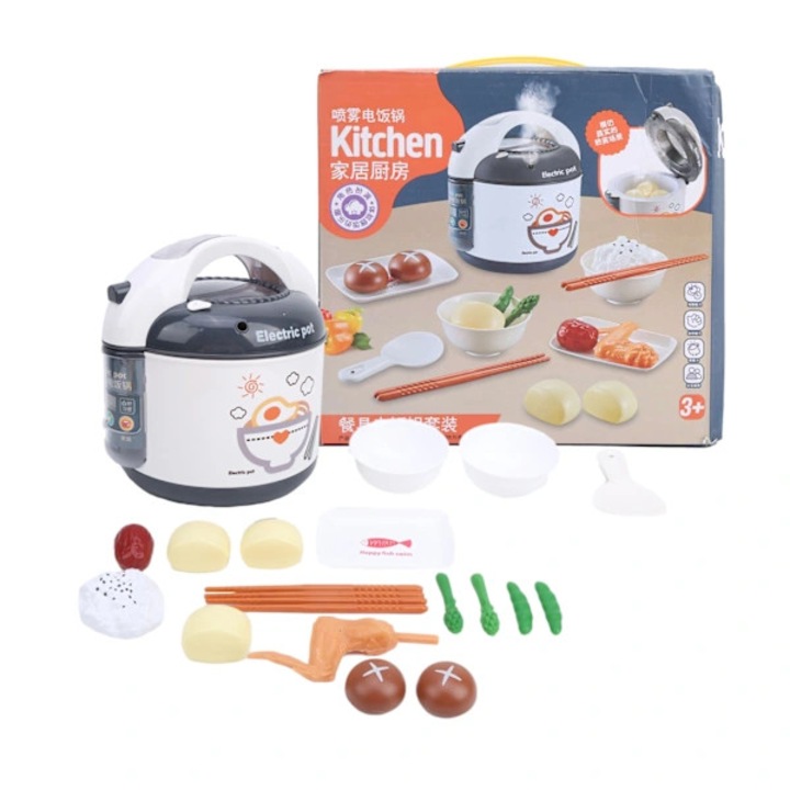 Set jucarii bucatarie copii oala orez gri plastic
