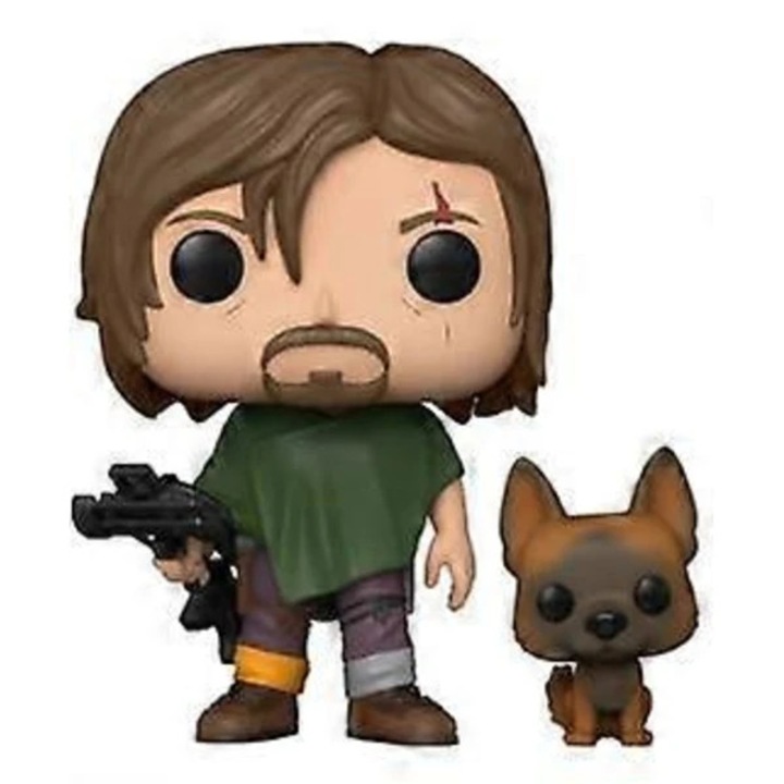 Figurina Walking Dead Daryl Dixon cu caine vinyl editie limitata 1 cutie protector