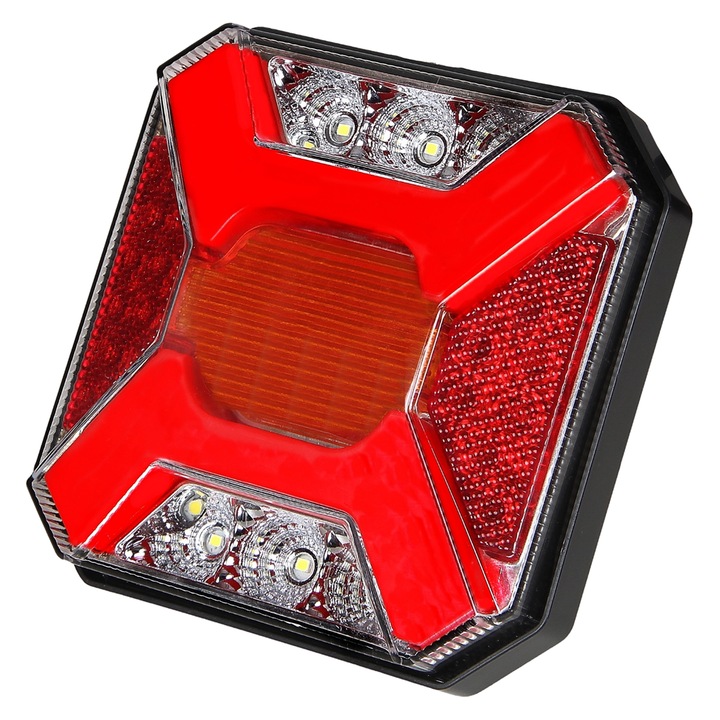 Stop LED cu 4 functii pentru remorca, microbuz si rulota – Pozitie Neon, Stop, Semnalizare si Marsarier, 12V