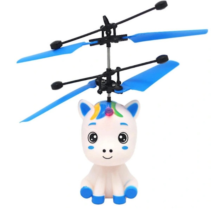 Repülő távirányítós helikopter játék, kék