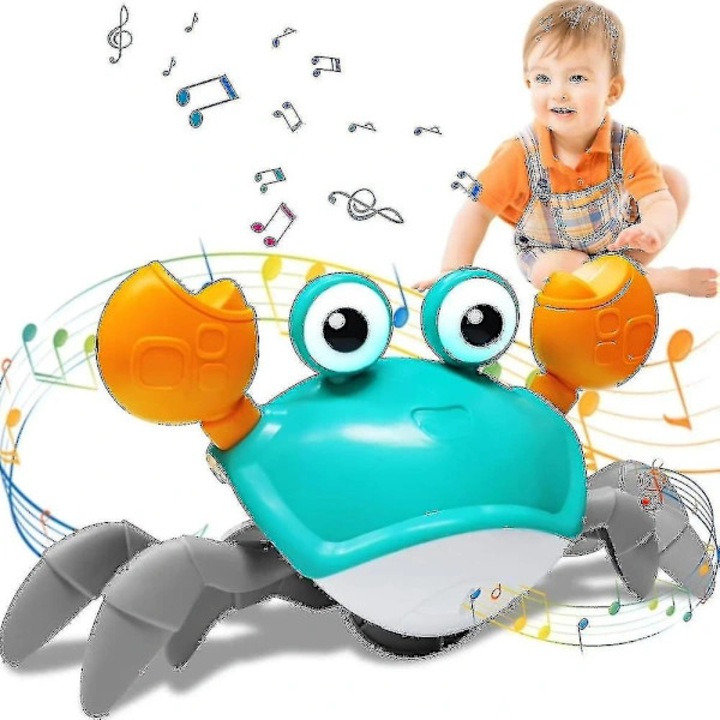 Jucarie bebelusi crab muzical cu lumina si sunet, multicolor, 1-3 ani