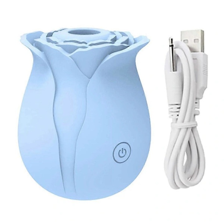 Vibrator pentru femei 10 trepte, lavabil, rezistent la apa, albastru cerulean