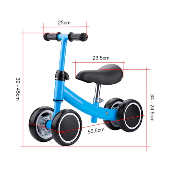 Mini bicicleta trotineta pentru copii 1-2 ani albastru