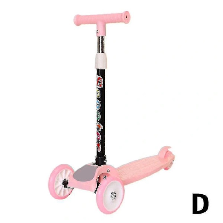 Gyermek roller 3 világító kerékkel, összecsukható, állítható magasságú, többszínű