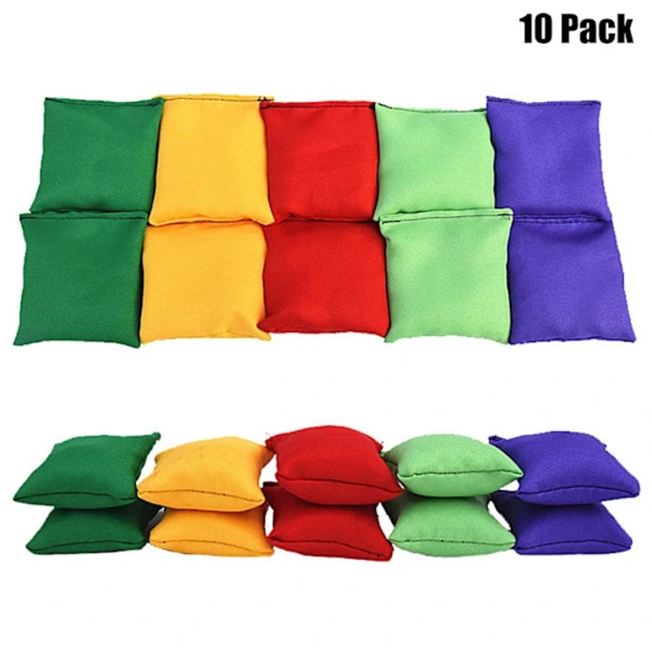Set 10 saci din nylon pentru jocuri sportive in aer liber multicolor