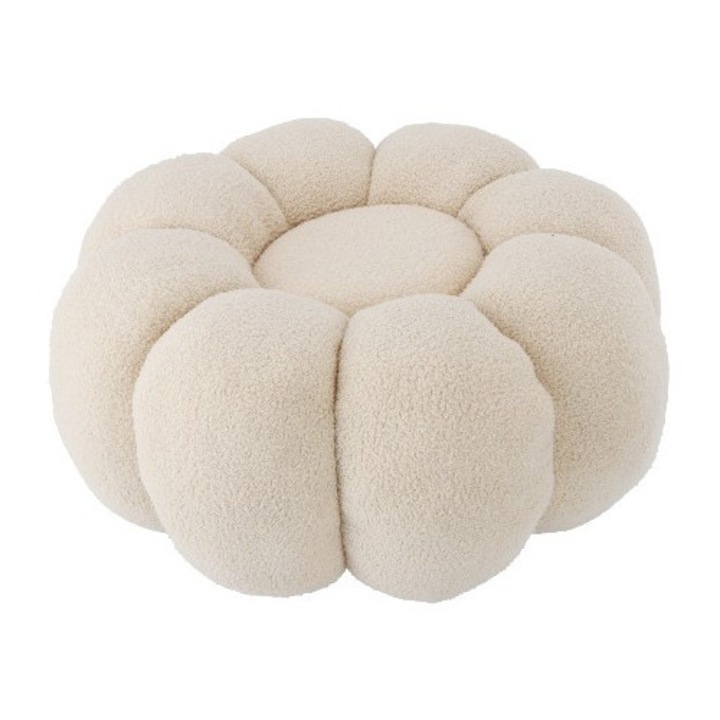 Virág formájú puff 65 × 30 cm - Bézs