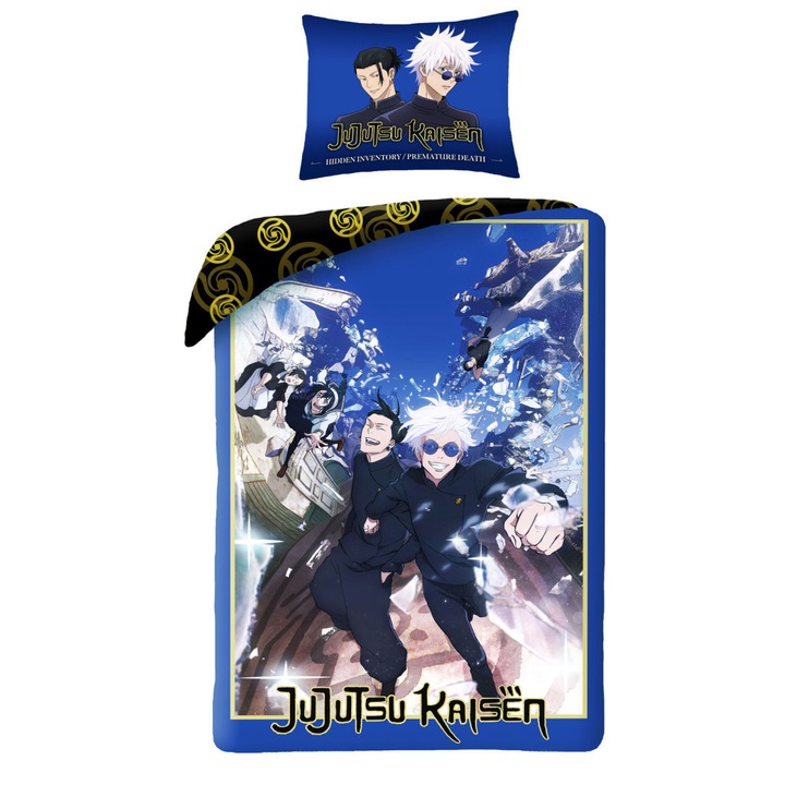 Jujutsu Kaisen Blue Energy ágyneműhuzat 140×200cm, 70x90 cm microfibre