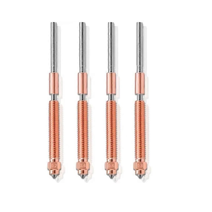 Kit duze integrate pentru imprimanta 3D, otel durificat, 0.2-0.8mm, set 4 buc