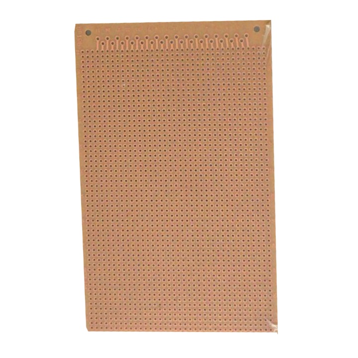 BP196 PCB teszt- és prototípus panel, Europlatine, 160x100mm, kör alakú pad-ek, 2.54mm raszter, számozott, epoxi papír