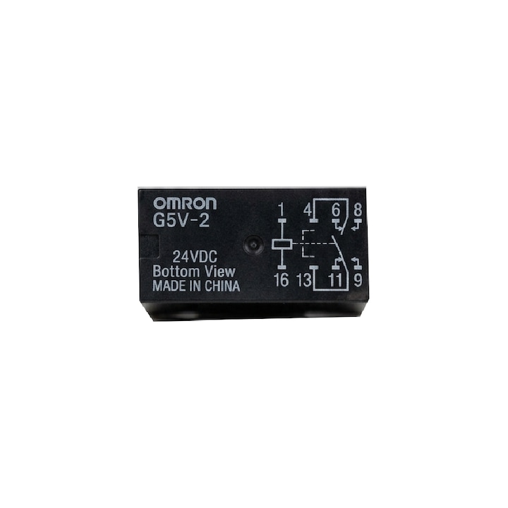 Releu semnal DIP OMRON G5V-2, DPDT, 24V DC, 2A, 16 pini, PCB