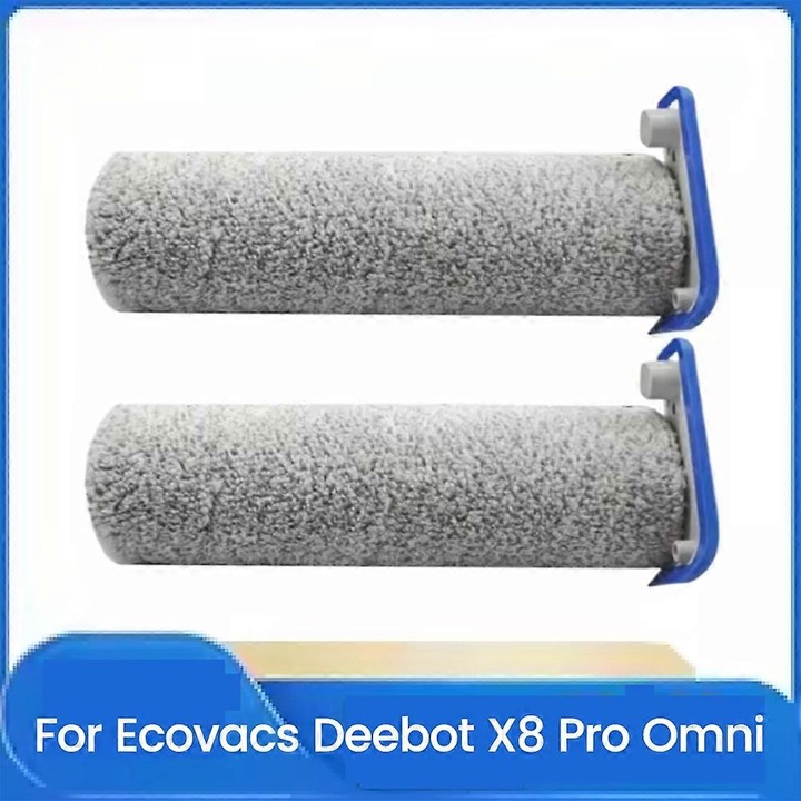 Комплект четки ролки от 2 части за прахосмукачка Ecovacs Deebot X8 Pro Omni, пластмаса, универсален