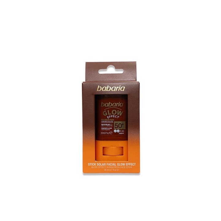 Stick protectie solara foarte ridicata, SPF 50+ UVA & UVB, Glow Effect, Babaria, 20 ml
