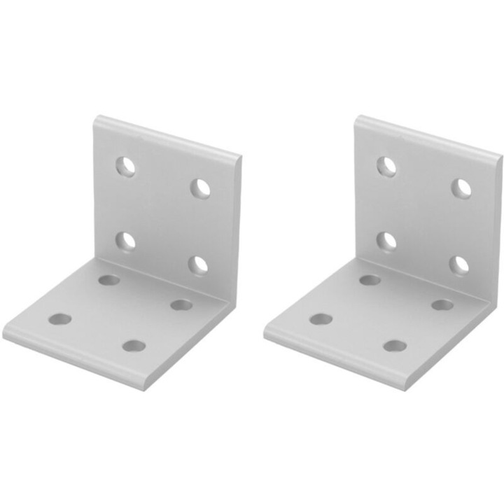 Set 2 console colt, aluminiu, 40x40x38mm, rezistente la rugina