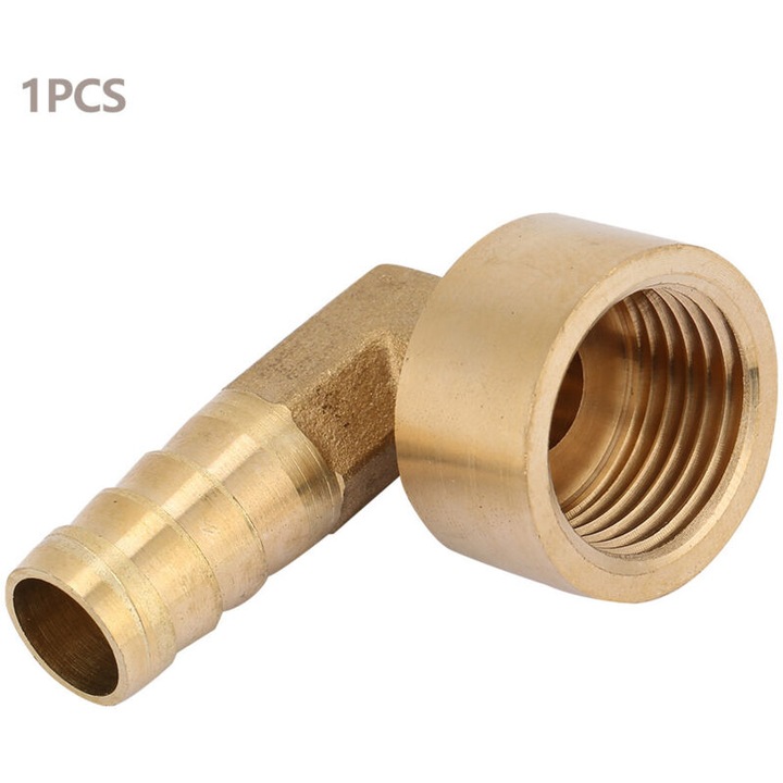 Sárgaréz könyökcsatlakozó G1/2, tömlőcsatlakozó, 12 mm