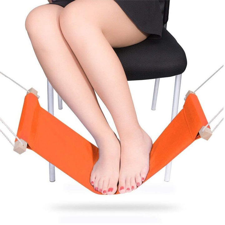 Hamac pentru picioare, suport birou, relaxare, negru