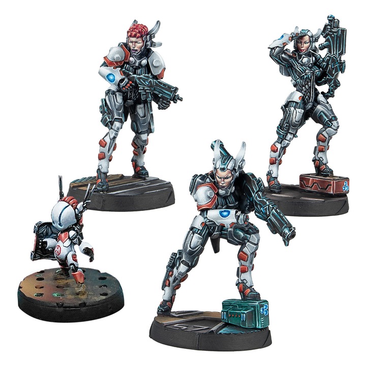Разширение за игра Infinity, Nomads Riot Grrls, Corvus Belli, 4 миниатюри, метал
