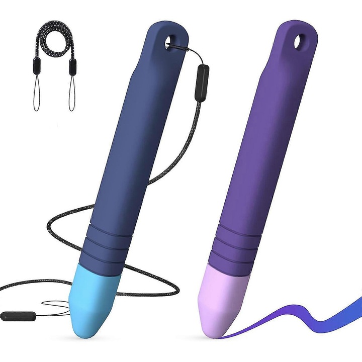 Stylus pentru copii, set 1 buc, silicon moale, anti-alunecare, alb, universal