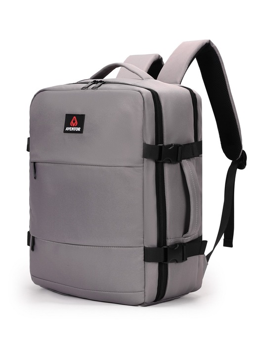 Rucsac Avion Aventor 40x30x20 cm Wizz Air/Ryanair, Poliester, 24 L, AV202, Gri