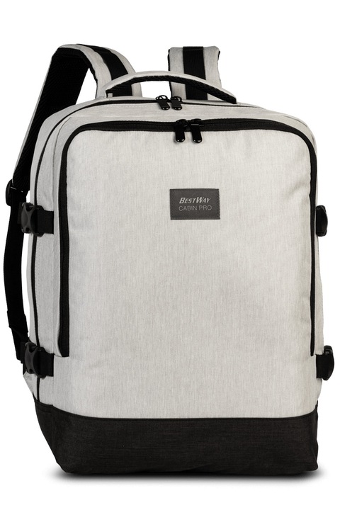 Rucsac Avion 40x30x20 cm Wizz Air/Ryanair, Poliester, 24 L, Bestway Cabin Pro, Gri Alb