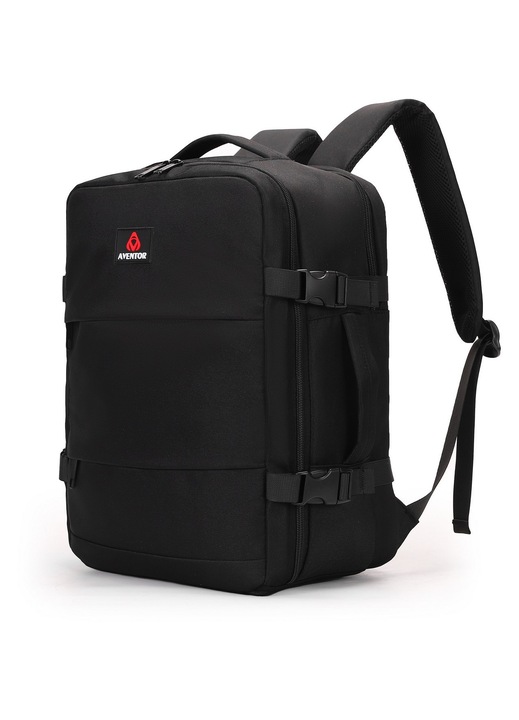 Rucsac Avion Aventor 40x30x20 cm Wizz Air/Ryanair, Poliester, 24 L, AV202, Negru