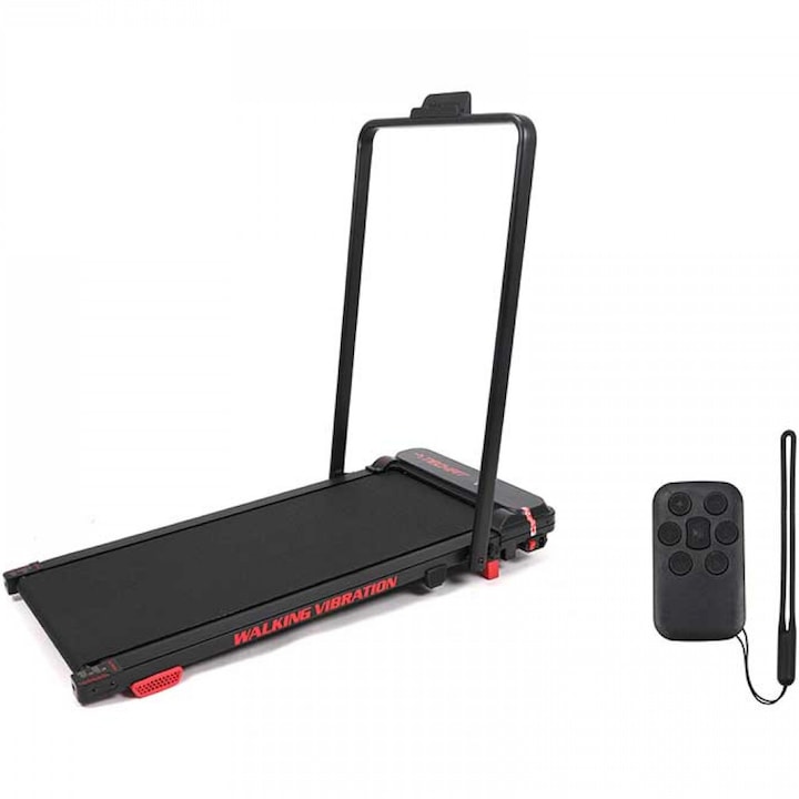Banda de alergat electrica TECHFIT® WP-H 3&1, 6 nivele vibratii RPM:4000, maner pliabil, inclinare manuala 2.5%, slim, 1-10 km/h,telecomanda inclusa, motor putere continua 1.5 CP, LED Display, 110kg, pentru seniori, birou