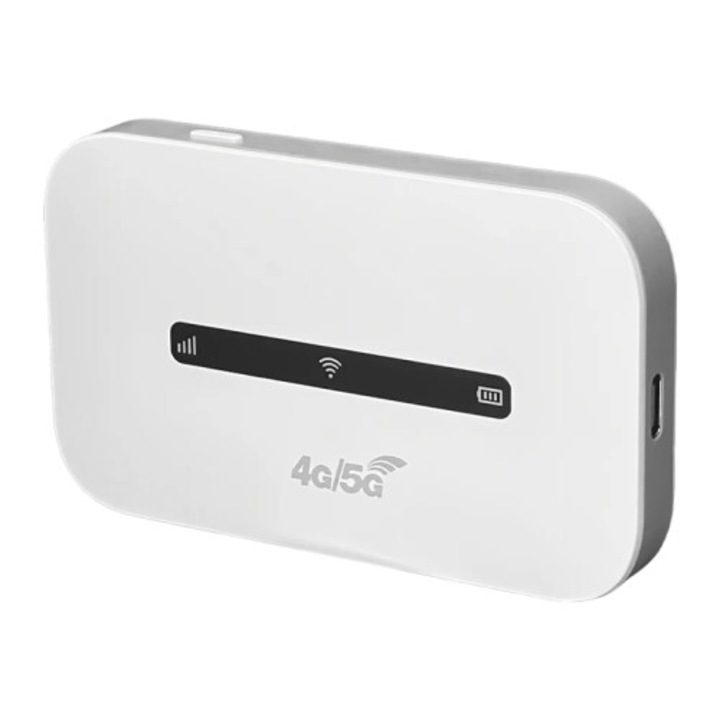 4G hordozható router, 3000mAh, fehér, 150Mbps, 8-10 felhasználó