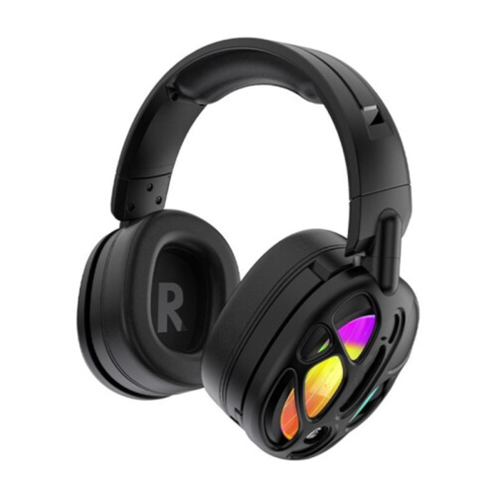 Hi8 RGB gamer fejhallgató, 7.1 térhangzás, Bluetooth 6.0, 1000mA akkumulátor, fekete