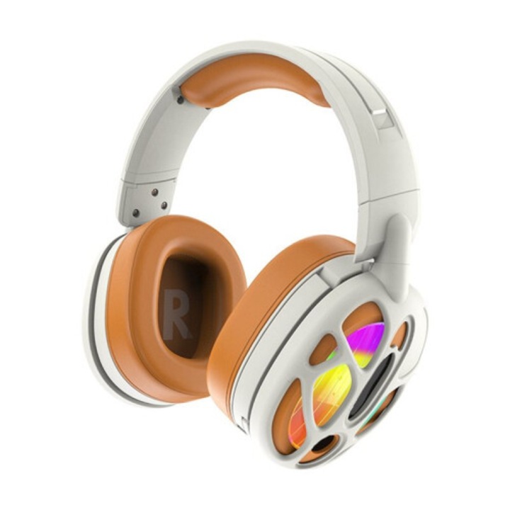 Casti gaming Hi8 RGB, sunet surround 7.1, wireless Bluetooth 6.0, microfon 360, baterie 1000mA, negru