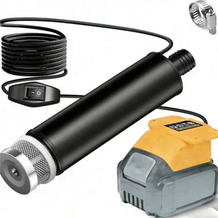 Pompa apa portabila 20V, debit 500GPH, filtru sediment, pentru gradina si piscina