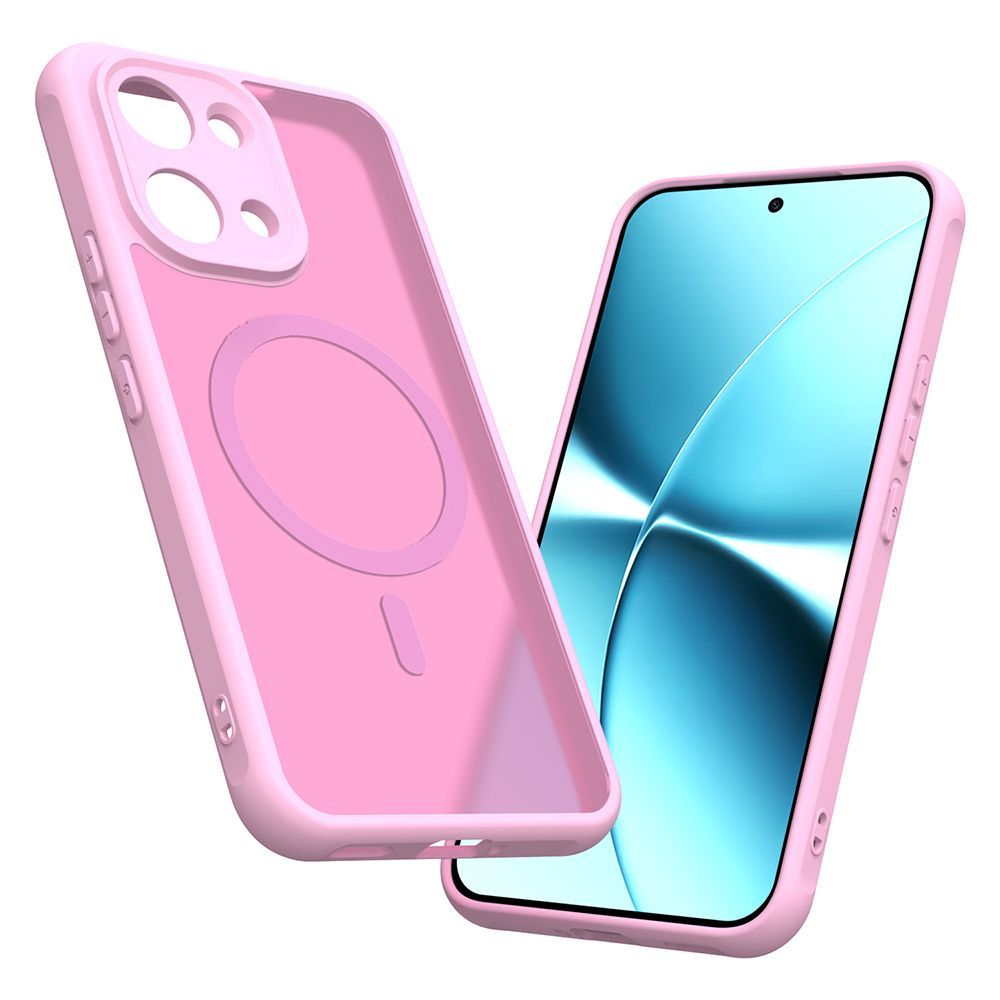 Husa telefon Techsuit HaloFrost II MagSafe roz compatibila cu Xiaomi Poco X8 Pro Max