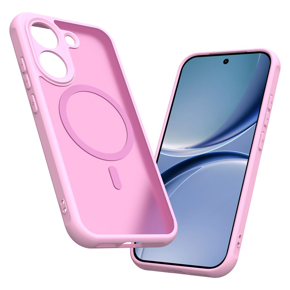 Husa telefon Techsuit HaloFrost II MagSafe, roz, compatibila cu Xiaomi Poco X8 Pro