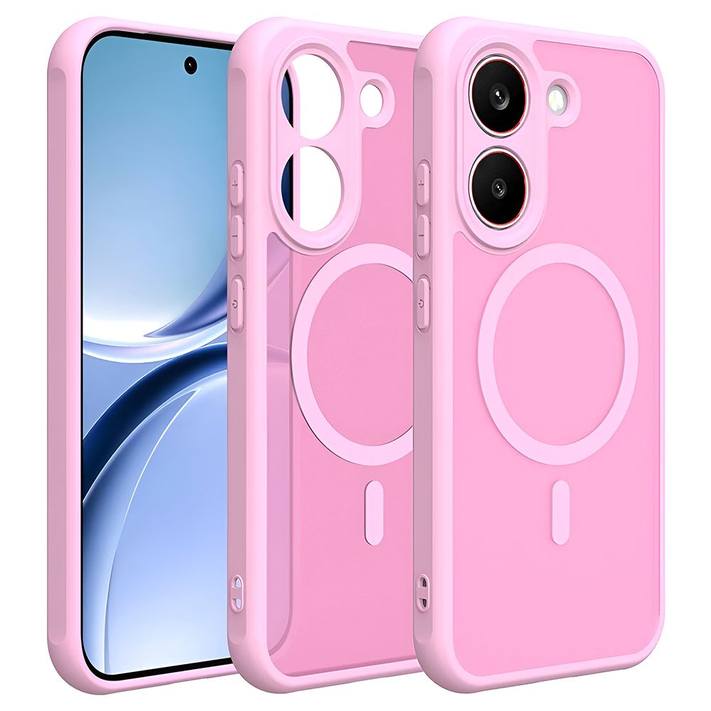 Husa telefon Techsuit HaloFrost II MagSafe, roz, compatibila cu Xiaomi Poco X8 Pro
