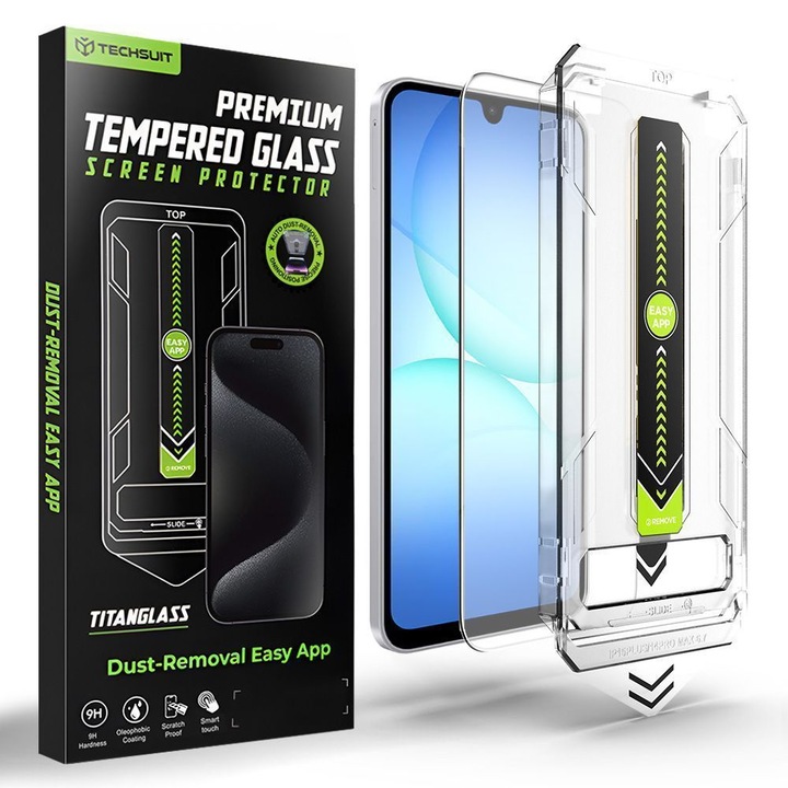 Folie protectie Techsuit TitanGlass CrystalHD transparent compatibila cu Samsung Galaxy A16 A17