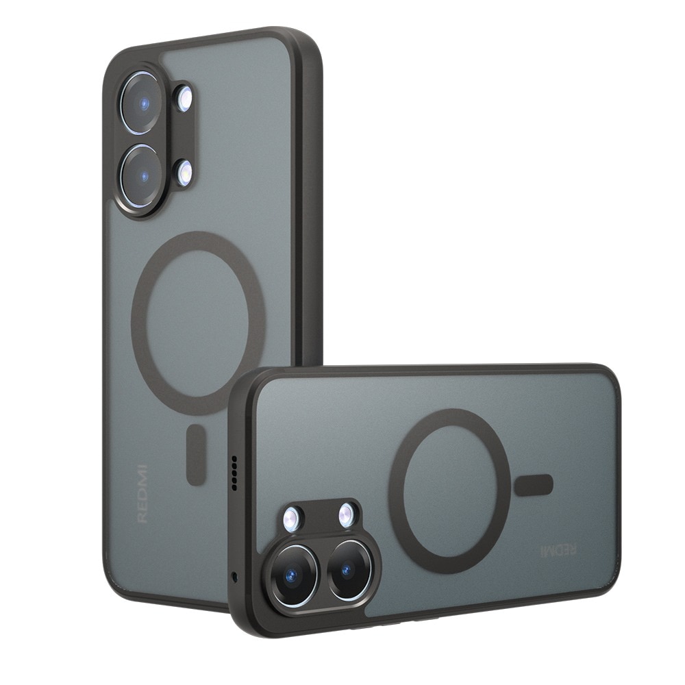 Husa pentru Xiaomi Poco X8 Pro Max Daden® PureFrost MagSafe, Incarcare wireless, Protectie sporita, Anti-amprenta, Negru fumuriu