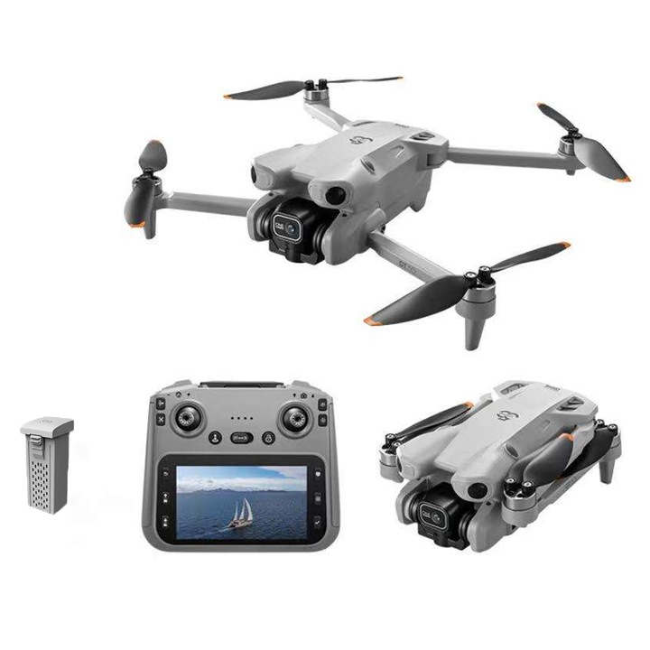 Drona RC cu ecran 5.64", Zimilo, camera dubla HD, evitare obstacole, GPS, 3D Flip, 20min, Drona cu Ecran HD, Motor Fara Perii, Evitare Obstacole, Pliabila, Jucarie Aeriana pentru Copii si Adulti, Autonomie Extinsa, 1 baterie
