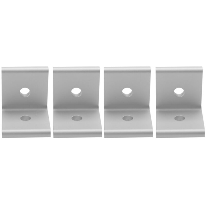 Conector colt, profil aluminiu, alb, 3030