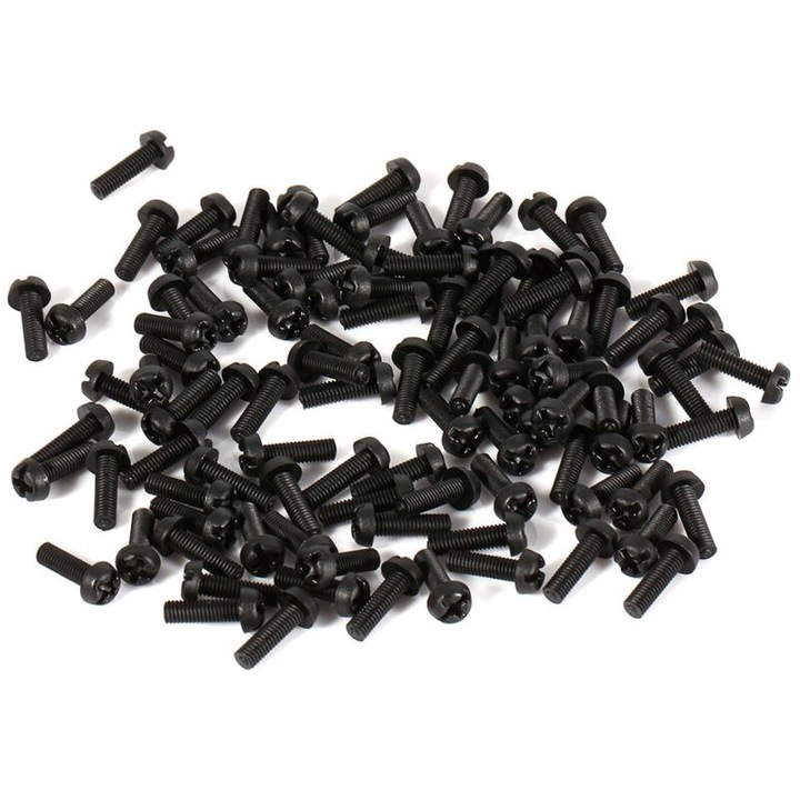 Set 100 piese suruburi si distantiere M2 M3 M4 nylon diverse dimensiuni