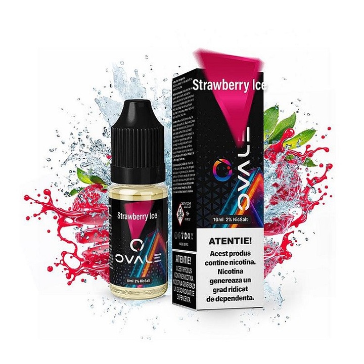 Lichid Tigara Electronica Ovale Salt - Strawberry Ice, 10ml, 20mg/ml