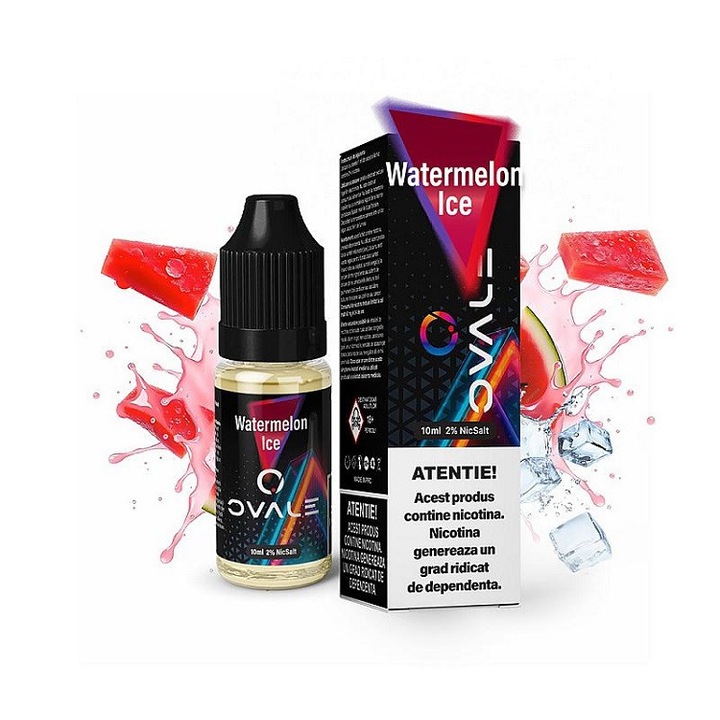 Lichid Tigara Electronica Ovale Salt - Watermelon Ice, 10ml, 20mg/ml