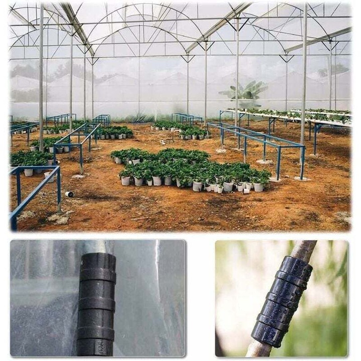 Set 30 cleme serre 32mm rezistente pentru fixare folii si plase pe tevi