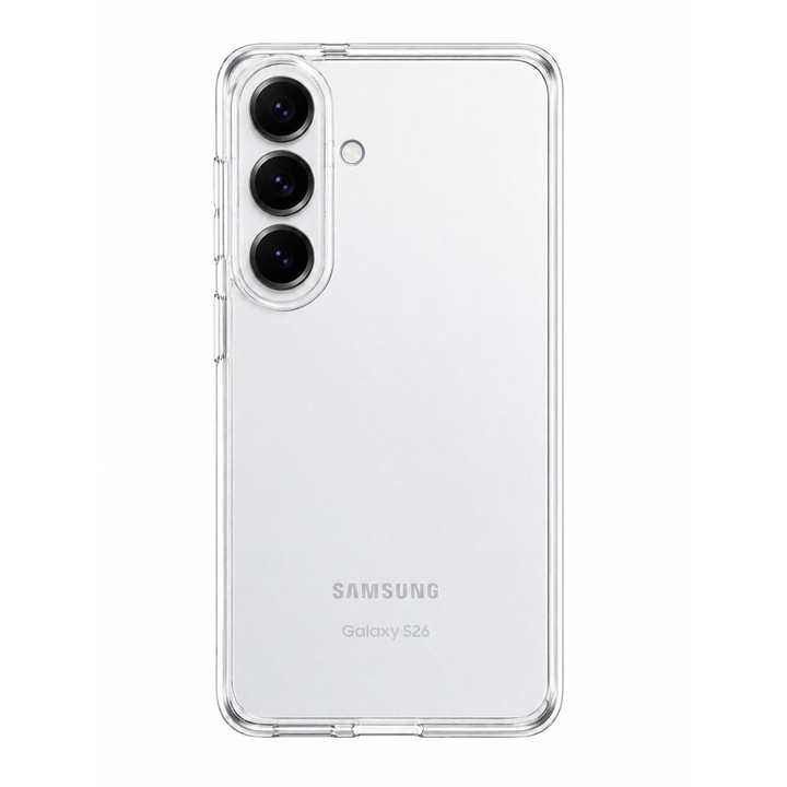 Husa protectie Mat-Tech compatibila cu Samsung Galaxy S26, Anti-soc, 2MM, Protectie Camera, Decupaje Precise, Rezistenta la impact, Margini ridicate pentru protectia ecranului, Transparenta