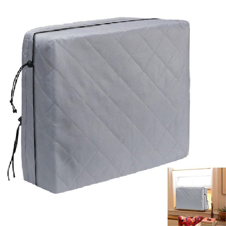 Husa protectie aer conditionat 63x43x9cm impermeabila alba ajustabila