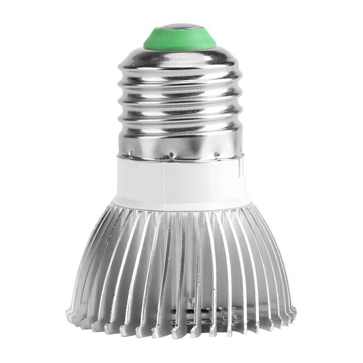 LED крушка за отглеждане на растения, 18W, алуминий, сребрист, 48x65mm