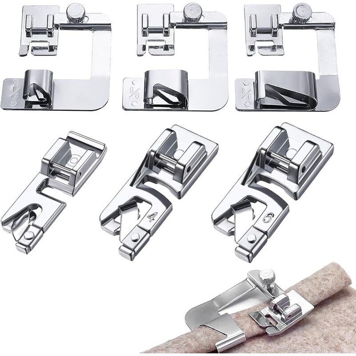 6 db rozsdamentes acél talp szegélyezéshez, hengerelt szegélyekhez, többszínű 3/4/6mm és 4/8-8/8"