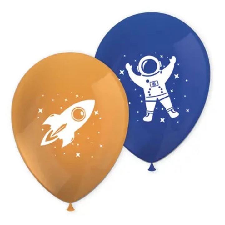 Комплект 8 балона Тематика Космос Rocket Space, Декор за детско парти, Многоцветен, 28 см