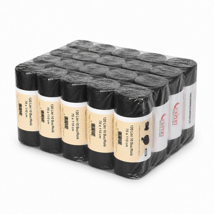 Торби за битови отпадъци Bax 120L, 20 ролки, 10 бр./ролка, 70 x 110 см, 28 микрона