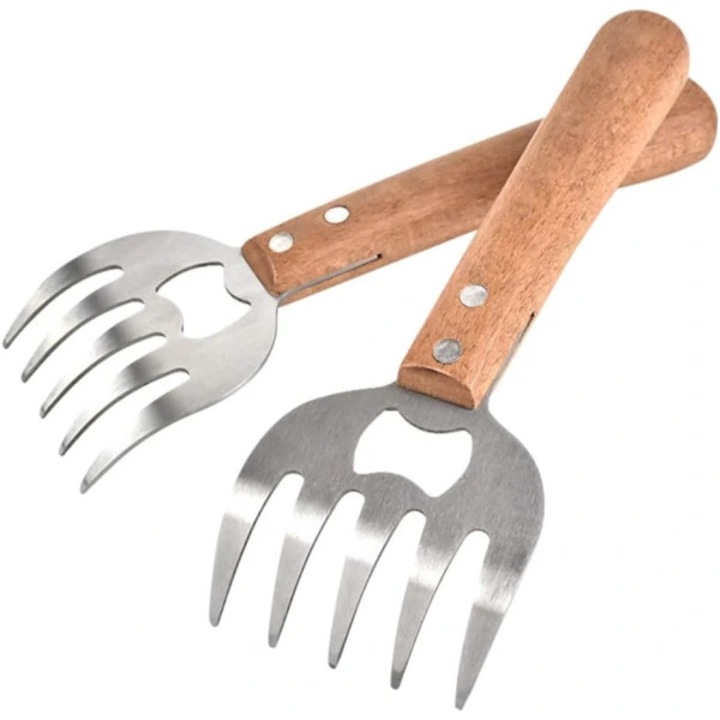 Set 2 clesti pentru carne, inox, ascutiti, manere antiderapante